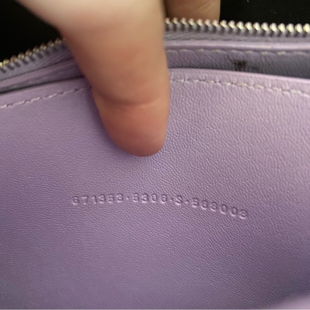 AUTH BALENCIAGA Hourglass Downtown Lilac Shoulder Bag crossbody - Picture 3 of 13